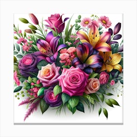 Bouquet Of Flowers Canvas Print