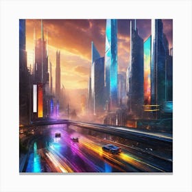 Futuristic City 164 Canvas Print