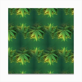 Marijuana Leaf Pattern Canvas Print