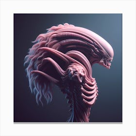 Alien Portrait Pink 4 Canvas Print