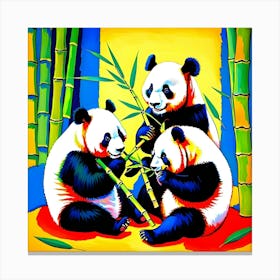 Panda Bears Canvas Print