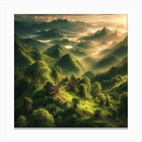 Sunrise In The Mountains 25 Canvas Print