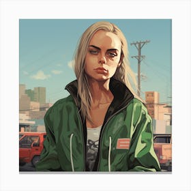 GTA Style Cara Delevingne 1 Canvas Print