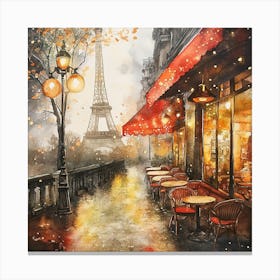 Romantic Paris Cafe 2 Leinwandbild