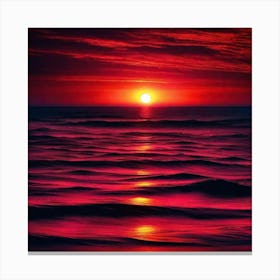 Sunset Over The Ocean 48 Canvas Print