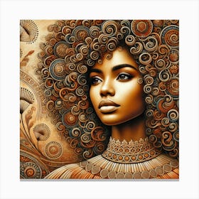 Afro Hair 14 Canvas Print