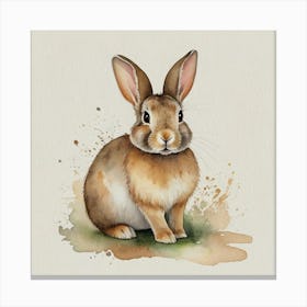 Rabbit Watercolor Painting 2 Canvas Print