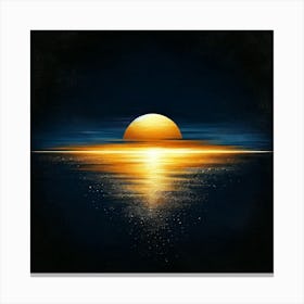 Sunset Over The Ocean 3 Canvas Print