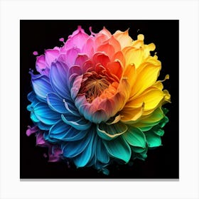 Rainbow Flower Canvas Print