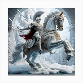 Knight On Horseback Canvas Print