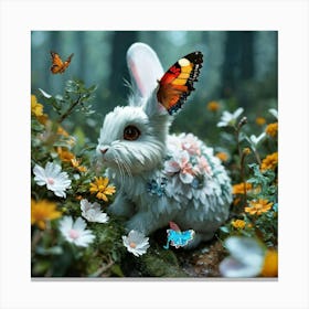 Butterfly Bunny Canvas Print