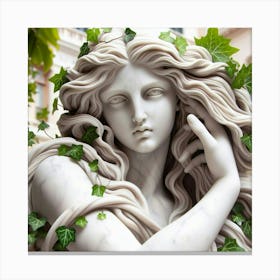 Ivy Covered Statue Canvas Print