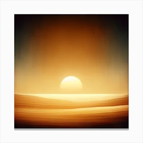 "Amber Solitude: Desert Dawn"  "Amber Solitude" evokes the stillness of a desert dawn, with a digital art representation of a sun rising over golden sands. The layers of warm hues create a serene yet vibrant atmosphere, perfect for adding a touch of calm energy to any space. This artwork captures the essence of solitude and the vastness of the desert, offering a moment of reflection for those who seek peace in the simplicity of nature. Let this radiant sunrise be a daily inspiration in your home or office. Canvas Print