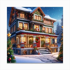 Christmas House 162 Canvas Print