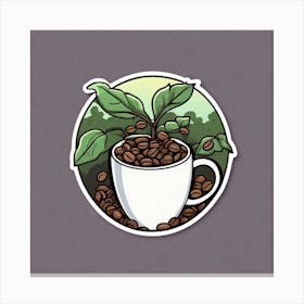 Coffee Beans In A Cup 1 Canvas Print