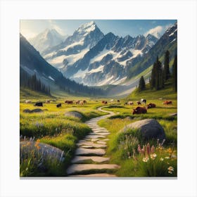 Path In The Mountains Canvas Print