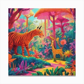 Tiger In The Jungle Canvas Print