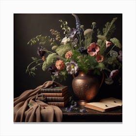 Golden Age Floral Still-life 2.0 1 Canvas Print