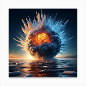 Explosion In The Ocean Canvas Print