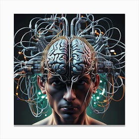 Wired Brain 4 Canvas Print