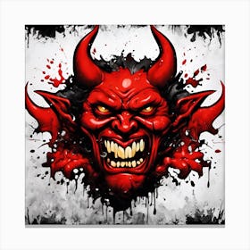 Devil Head 7 Canvas Print