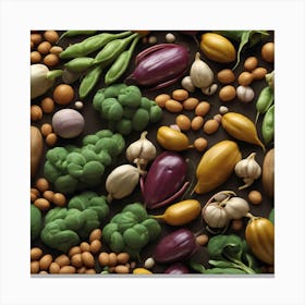 Legumes As A Background Perfect Composition Beautiful Detailed Intricate Insanely Detailed Octane (1) Canvas Print