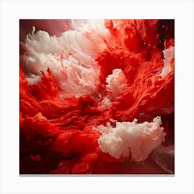 Firefly Surreal Red And White Clouds In Abstract Motion 99601 (2) Canvas Print