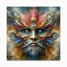 Psychedelic Face Canvas Print