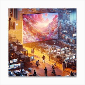 Futuristic Landscape 1 Canvas Print