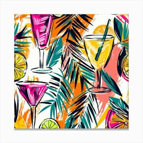 Seamless Tropical Pattern Canvas Print