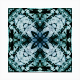 Abstract Pattern Spilled Watercolor Blue 1 Canvas Print