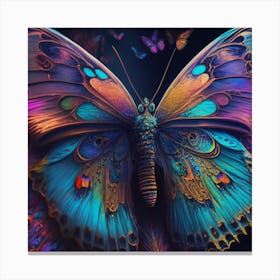 Psychedelic Butterfly 1 Canvas Print