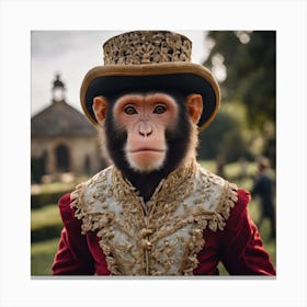 Monkey In 18th Century Costume 1 Canvas Print