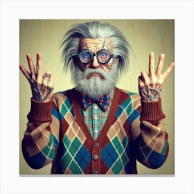 Old Man With Tattoos Canvas Print