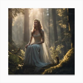 Fairy In The Forest Canvas Print