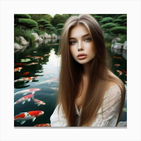 Koi Pond 16 Canvas Print