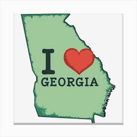 I Love Georgia Canvas Print