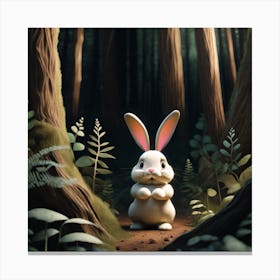 Rabbit In The Woods 22 Canvas Print