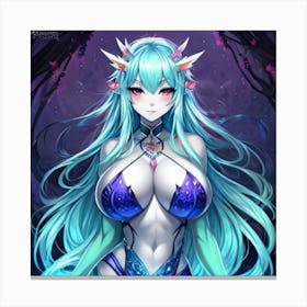 Sexy anime mermaid 06 Canvas Print