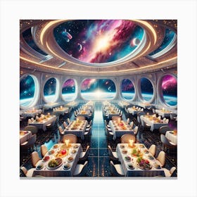 Galaxy Dining Hall Canvas Print