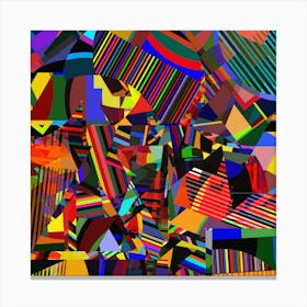 Neon Bars Canvas Print