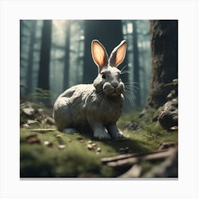 Rabbit In The Forest 55 Canvas Print