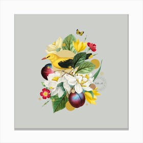 Flora & Fauna with Golden Oriole 1 Canvas Print