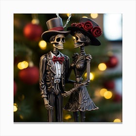 Merry Christmas! Christmas skeleton 3 Canvas Print