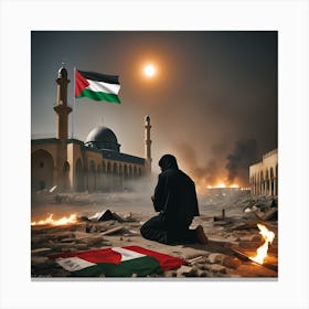 Palestine Ai Art Canvas Print