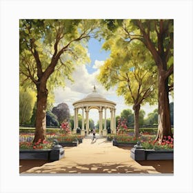 Kensington Gardens London Parks Garden 8 Painting Art 2 Canvas Print