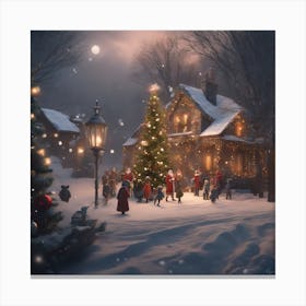 Christmas Village 1 Canvas Print