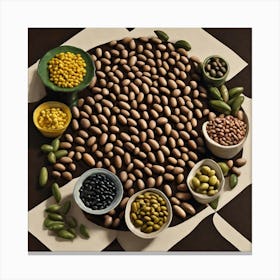 Bowl Of Beans Canvas Print