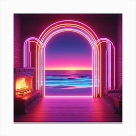 Neon Doorway Canvas Print