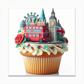 London Cupcake Canvas Print